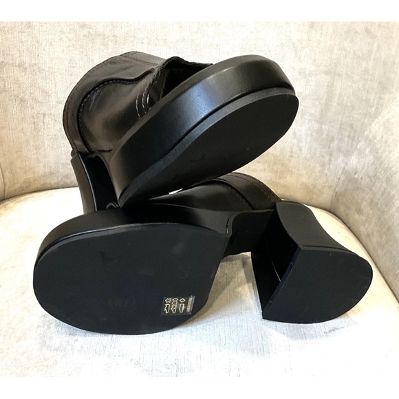 Free People E8 Miista Lota Mules Sandals Brown Leather Black Platform - Picture 5 of 9